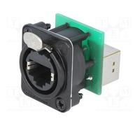 1 pcs x NEUTRIK - NE8FDP-B - Socket, coupler, etherCON, PIN: 8, Cat: 5e, shielde