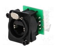 1 pcs x NEUTRIK - NE8FDV-YK-B - Socket, RJ45, etherCON, PIN: 8, Cat: 5e, shielde