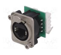 1 pcs x NEUTRIK - NE8FDV-YK - Socket, RJ45, etherCON, PIN: 8, Cat: 5e, shielded,