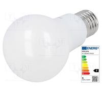 1 pcs x PHILIPS - 8718696579930 - LED lamp, white, E27, 230VAC, 470lm, P: 5W, 20