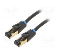 1 pcs x VENTION - IKABF - Patch cord, S/FTP, Cat 8, OFC, PVC, black, 1m, RJ45 pl