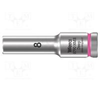 1 pcs x WERA - 5004530001 - Socket, 6-angles,socket spanner, HEX 8mm, 3/8', 64mm