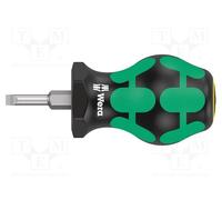 1 pcs x WERA - 5008841001 - Screwdriver, slot, 4,0x0,8mm, STUBBY, Blade length: