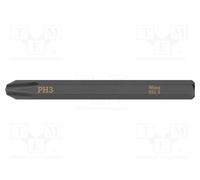 1 pcs x WERA - 5018162001 - Screwdriver bit, Phillips, PH3, Overall len: 70mm, M