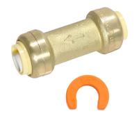1 Pcs XFITTING Push Fit 1/2 Inch x 1/2 Inch Push Fit Check Valve with 1 clip, 28-4-3=1W.1C
