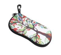 1 PCS Zipper Eyeglass Case, Portable Travel Spectacle Case, Portable Eyeglasses Bag with Hook, Sunglasses Case, Printed Sunglass Bag, Soft Sunglasses Pouch for Girl and Women