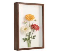 1 Pcs3D Shadow Boxes, Memory Box Frame, 3D Deep Shadow Box Frames, bBox Frames for Crafts 3D Deep, Picture FrameShadow Boxes Display for Photos, Flowers, Artworks, Memory (Walnut Color, 8.27x11.7 in)
