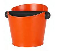 1 PcsCoffee Knock Box, Espresso Coffee Grounds Knock Box with Removable Knocks Bar, Grounds Container for Barista Coffee Machine Accessories(Orange)