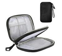 1 PcsTravel Cable Organiser Bag, Portable Travel Pouches, Electronics Organizer Pouch, Tech Pouch, Tech Bag Organizer for Travel Gadgets Powerbank USB Drive Charger Cord Cable Tidy Bags(Black)