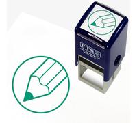 1 Pencil Grip Motivational Feedback Marking Stamper School Pupils Work 25mm Primary Teaching Services (Green)