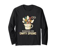 1 Percent 1 Cup Running On Empty Spoons Spoon Theory Fan Long Sleeve T-Shirt