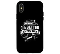 1 Percent Better Every Day Growth Mindset Design Case for iPhone X/XS