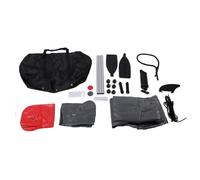 1 Person Inflatable Kayak Set, PVC UV Proof Blow Up Canoe Boat with Hand Pump, Paddle & Storage Bag for Fishing, Camping and Solo Water Adventures (Red)