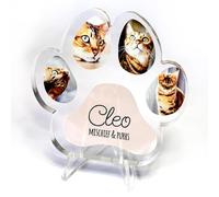 1 Personalised Customised Multi Photo Upload Acrylic Photo Pawprint Pet Dog Cat Paw Block With Stand Gift Christmas Memorial Birthday 100mm Primary Teaching Services