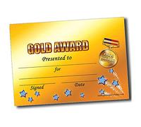 1 Personalised Gold Award Certificate for School Children After School Club Award Praise A5 Primary Teaching Services