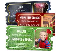 1 Personalised Image Option Customised Acrylic E-Ticket Gift Voucher Present Christmas Valentines Anniversary Birthday E-Ticket E-Voucher Primary Teaching Services
