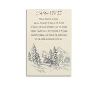 1 Peter 1 24 Christian LiteraryCanvas Poster Wall Art Poster for Room Living Room Study Aesthetics And DecorationUnframe-style 12x18inch(30x45cm)