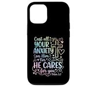 1 Peter 5:7 Cast All Your Anxiety On Him Bible Verse Case for iPhone 12/12 Pro