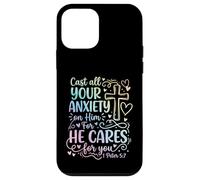 1 Peter 5:7 Cast All Your Anxiety On Him Bible Verse Case for iPhone 12 mini