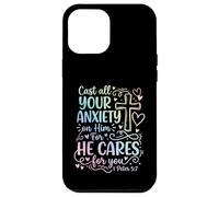 1 Peter 5:7 Cast All Your Anxiety On Him Bible Verse Case for iPhone 12 Pro Max