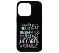 1 Peter 5:7 Cast All Your Anxiety On Him Bible Verse Case for iPhone 13 Pro