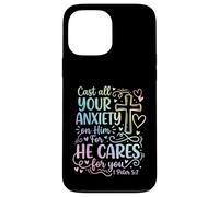 1 Peter 5:7 Cast All Your Anxiety On Him Bible Verse Case for iPhone 13 Pro Max