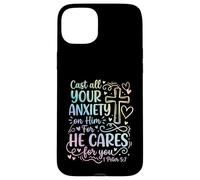 1 Peter 5:7 Cast All Your Anxiety On Him Bible Verse Case for iPhone 15 Plus