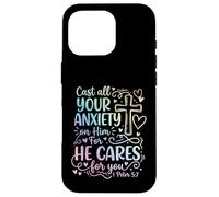 1 Peter 5:7 Cast All Your Anxiety On Him Bible Verse Case for iPhone 16 Pro
