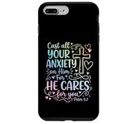 1 Peter 5:7 Cast All Your Anxiety On Him Bible Verse Case for iPhone 7 Plus/8 Plus