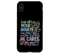 1 Peter 5:7 Cast All Your Anxiety On Him Bible Verse Case for iPhone XS Max