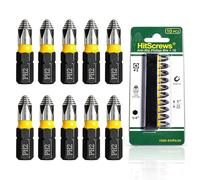 1" PH2 Anti Slip Screwdriver Bits #2 10 Pcs, 2026 New Laser Tech 360°