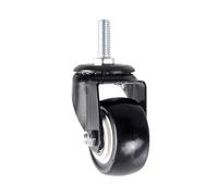 1 Piece 2.5" Swivel Caster with M12x30mm Screw, Double Bearing Silent Brake Wheel, Heavy-Duty Universal Caster for Smooth Mobility and Stability
