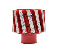 1 Piece 2 Inch Diamond Zero Tolerance Drum Wheel for Grinding Stone Concrete 50MM Metal Segmented Abrasive,M14 Thread