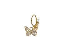 1 Piece 22G CZ Dangle Nose Rings Stainless Steel Nose Studs Crystal Butterfly Fish Bee Stars Moon Starfish Leaf Dangling Hoop Surgical Piercing Body Jewelry Bone Nostrial Tragus Studs Fashion Dainty