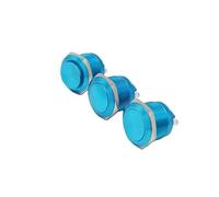 1 piece 22mm Screw Terminal Waterproof Metal Push Button Switch Momentary Speaker PC Power Supply Aluminum Oxide(Blud,Round Head)