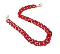 1 Piece 23.6" Resin Bag Strap with Lobster Claw Clasps Acrylic Handbag Chain Strap Acrylic Purse Handbag Chain Strap Replacement Chain Strap for Shoulder Bag Handbag Purse, Black-Red