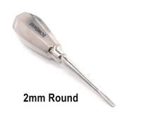 (1 piece 2mm round) Dental Tongue Scraper Quite Minimally Invasive Tooth Extraction Tools Tooth Extracting Elevator Root Elevator