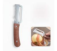 1 Piece 3-in-1 Peeler Peeler with Wooden Handle Versatile Kitchen Gadget with Fish Scale Remover and Bottle Opener for Fruit Vegetables Potatoes and More Practical Kitchen Aid for the