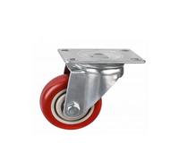 1 piece 3 inch casters medium size maroon double bearing PVC wheel flat steering cabinet