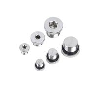 1 piece 304 stainless steel hexagonal flange oil plug with external thread ring sealing plug M8/10/12/14/16/18/20/22/24/27/33×1.5(M33xP1.5)