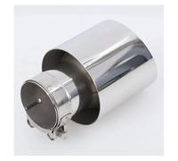 1 Piece 304 Stainless Steel Universal Exhaust System End Chrome Pipe+Car Exhaust Tip Car Exhaust Tip(60MM IN 89MM OUT)