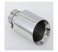 1 Piece 304 Stainless Steel Universal Exhaust System End Chrome Pipe+Car Exhaust Tip Car Exhaust Tip(60MM IN 89MM OUT)