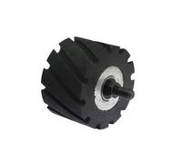 1 piece 35/50/80mm Rubber Contact Wheel Roller with Shaft M10* 12mm Grinding Sanding Machine Belt Grinder Part(50mm Solid)
