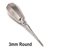 (1 piece 3mm round) Dental Tongue Scraper Quite Minimally Invasive Tooth Extraction Tools Tooth Extracting Elevator Root Elevator
