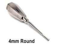 (1 piece 4mm round) Dental Tongue Scraper Quite Minimally Invasive Tooth Extraction Tools Tooth Extracting Elevator Root Elevator