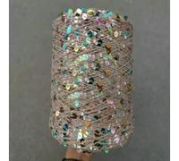 1 Piece *50g Shiny Sequin 100% Cotton Yarn+6mm and 3mm Sequins Yarn for Hand Knitting Paillette Sparkling Glistening Thread ZL49