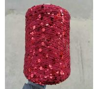 1 Piece *50g Shiny Sequin 100% Cotton Yarn+6mm and 3mm Sequins Yarn for Hand Knitting Paillette Sparkling Glistening Thread ZL49