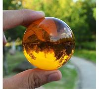 1 Piece 9 Color Crystal Ball Globe Various Glass Ball Globe Home Decoration Feng Shui Crafts For Gifts Home Decoration (Color : Amber, Size : 4 cm)