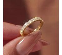 1 Piece 925 Silver Exquisite Simple Personalized Full Diamond Women'S Ring Ring Fine Women'S Jewelry Birthday Party Gift Gifts For Mom Party Favors