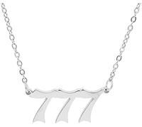 1 Piece Angel Number Necklace 111 222 333 444 555 777 888 999 Pendant Gold/Silver Plated Stainless Steel Necklace for Women Man Durability and attraction